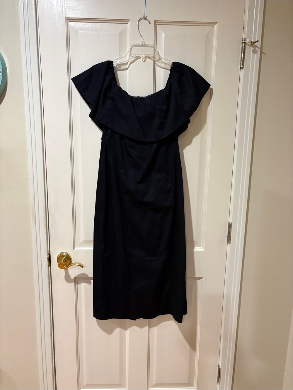 NWT Old Navy The Occasion Black Off-Shoulder Ruffle Midi Dress S